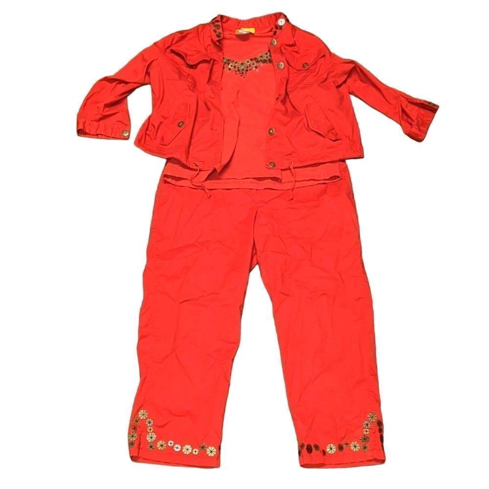 Ruby Rd 3 Piece Outfit - Shirt, Pants, & Jacket